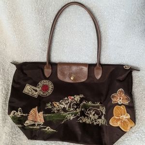 Longchamp Vietnam Large Tote Brown